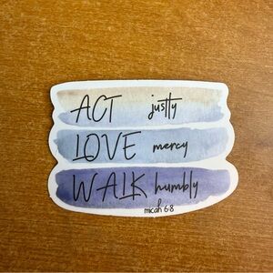 Inspirational Sticker with Blue and Purple‎ Accents